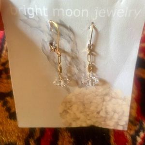 Herkimer Diamond Crystal earrings. 14k gold fill. Never worn.